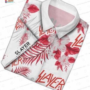 Red White Floral Slayer Hawaiian Shirt 3