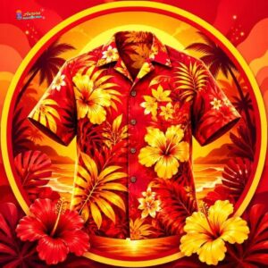 Red Yellow Hawaiian Shirt