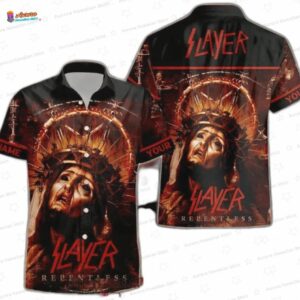 Relentless Crown Slayer Hawaiian Shirt – Heavy Metal Band Hawaiian Shirt