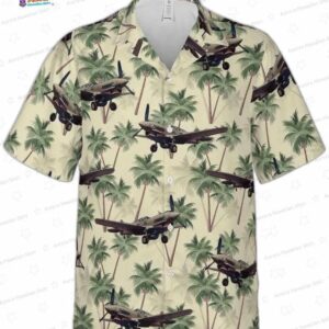 Retro Airplane Hawaii Palm Tree Hawaiian Shirt S-5XL 2