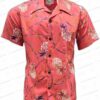 Retro Pineapple Bamboo Island Night Rayon Hawaiian Shirt