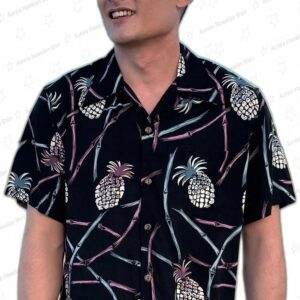 Retro Pineapple Bamboo - Island Night 1