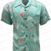 Retro Pineapple Bamboo Island Night Rayon Hawaiian Shirt