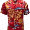 Retro Scenic Palm Aqua Rayon Hawaiian Shirt – Vintage Resort Shirt