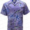 Royal Palms Black Rayon Hawaiian Shirt – Classic Palm Resort Shirt