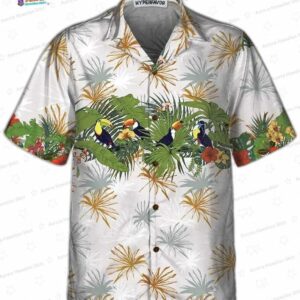 Retro Toucans And Tropical Plants Toucan Hawaiian Shirt Toucan Bird Hawaiian Shirt Funny Gift For To 2