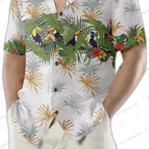 Retro Toucans And Tropical Plants Toucan Hawaiian Shirt Toucan Bird Hawaiian Shirt Funny Gift For To 3