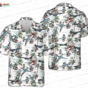 Rockwell B-1 Lancer Air Force Hawaiian Shirt – Tropical Bomber Aircraft Aloha Shirt