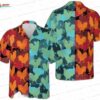 Tropical Farm Rooster Hawaiian Shirt, Floral Aloha Button-Up