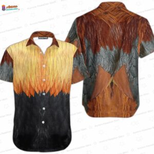 Feather Costume Rooster Hawaiian Shirt, Farm Party Aloha Gift