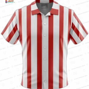 Trendy Roronoa Zoro Pre-Timeskip Striped Hawaiian Shirt for One Piece Fans