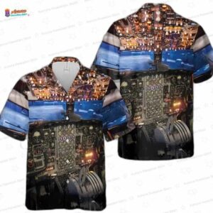 Kiwi Air Force C-130 Hercules Cockpit Hawaiian Shirt – RNZAF Aircraft Aloha Shirt