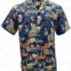 Santa s Surf Shack Black Rayon Hawaiian Shirt – Holiday Beach Shirt