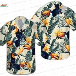 Trendy Scarface Tropical Toucan Hawaiian Shirt for Summer