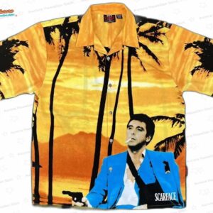 Tony Montana Scarface Red Hawaiian Shirt for Movie Fans