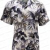 Shadow Garden Blue Rayon Hawaiian Shirt – Tropical Leaf Shirt