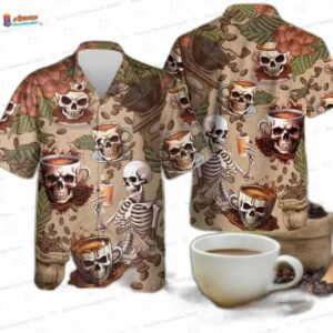 Skull Coffee Hawaiian Shirts For Men Women 1