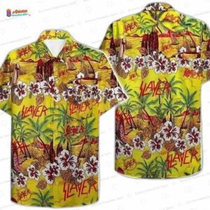 Slayer Tropical Island Hawaiian Shirt – Vintage Beach Vacation Style