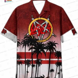 Slayer Palm Paradise Hawaiian Shirt – Vintage Sunset Metal Beach Shirt
