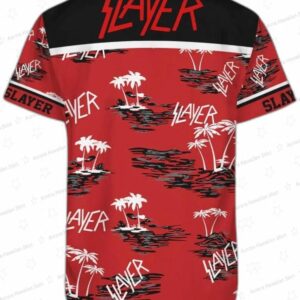 Slayer Red Island Theme Hawaiian Shirt 1