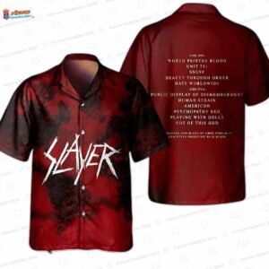 Slayer World Painted Blood Hawaiian Shirt for Metal Fans