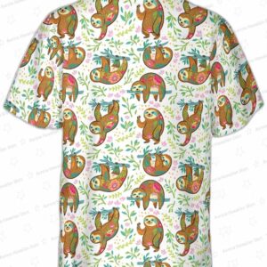 Sloth Flower Hawaiian Shirt 1