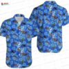Spider Friends Mask Pattern Spider Man Hawaiian Shirt, Blue Comic Aloha Button-Up for Superhero Fan Vacation Gift Spider Friends Mask Pattern Spider Man Hawaiian Shirt, Blue Comic Aloha Button-Up for Superhero Fan Vacation Gift