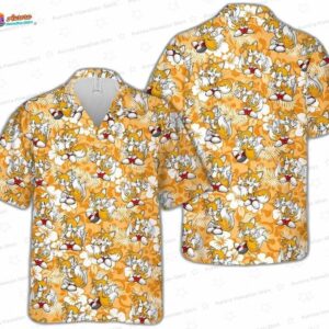 Sonic the Hedgehogg Summer Vacation Shirt Tropical Pattern Sonic Shirt Cartoon Sonic Matching Party 2
