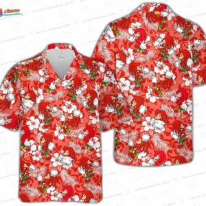 Sonic the Hedgehogg Summer Vacation Shirt Tropical Pattern Sonic Shirt Cartoon Sonic Matching Party 3