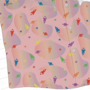 Space Pride Pink Long Sleeve Button Up Shirt 4
