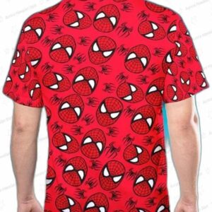 Spider Man Cartoon Hawaiian Shirt Spiderman Button Up Spider Man Friends Hawaii Shirt Spider Man Red 3