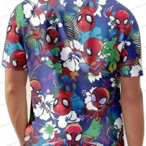 Spider Man Chibi Hawaiian Shirt Marvel Superhero Tropical Beach Wear Spiderman Summer Outfit 5