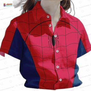 Spider Man Costume Button Shirt Men Shorts Marvel Avengers Cosplay Spiderman Hawaiian Shirt Disney S 3