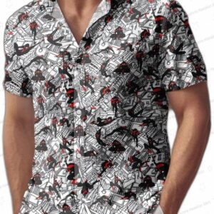 Spiderman 2026 Button Shirt Marvel Superhero Comic Aloha Hawaiian Shirt 1