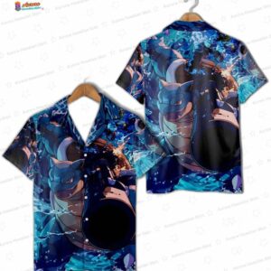Squirtle Evolution Anime Shirt Pokemon Hawaiian Shirt 3