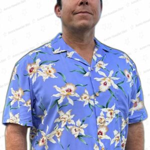 Star Orchid Periwinkle Hawaiian Shirt 1