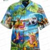 Tropical Farm Rooster Hawaiian Shirt, Floral Aloha Button-Up
