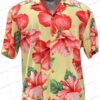 Red Sunset Palm Tree Hawaiian Shirt for Tropical Vacations