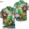 Pineapple Mario Hawaiian Shirt with Luigi Bowser Toad for Gamer Vacations