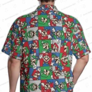Super Mario Hawaiian Shirt Mario Mens Shirt Mario Summer Shirt 3