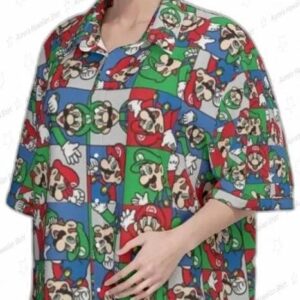 Super Mario Hawaiian Shirt Mario Mens Shirt Mario Summer Shirt 5