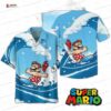 Color Block Mario Hawaiian Shirt for Men, Summer Outfit Color Block Mario Hawaiian Shirt for Men, Summer Outfit
