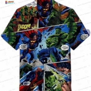 Popular Superman vs Hulk Hawaiian Shirt – Comic Battle Aloha Gift for Fans