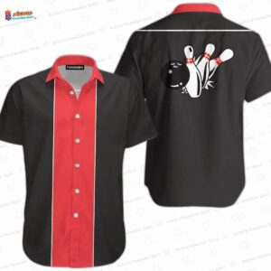 Swing Master 2.0 Bowling Hawaiian Shirt, Retro Alley Strike Button-Up