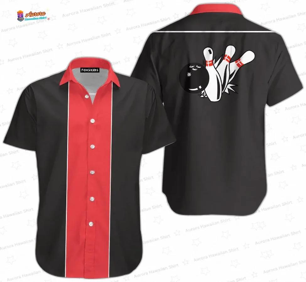 Swing Master 2.0 Bowling Hawaiian Shirt, Retro Alley Strike Button-Up Swing Master 2.0 Bowling Hawaiian Shirt, Retro Alley Strike Button-Up