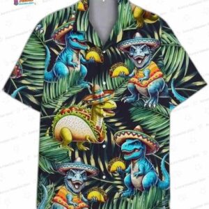 Taco Dinosaur Hawaiian Shirt 1