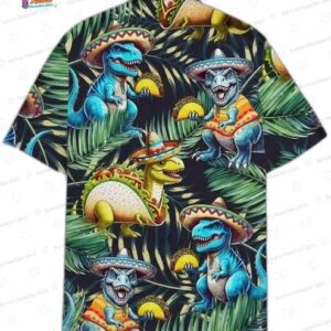 Taco Dinosaur Hawaiian Shirt 2
