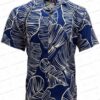 Surfs Up Blue Hawaiian Shirt with Surfboard Palm Tree Print for Beach Trips Surfs Up Blue Hawaiian Shirt with Surfboard Palm Tree Print for Beach Trips