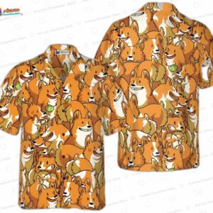 The Corgi Friends Hawaiian Shirt