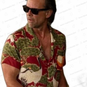 The White Lotus S03 Walton Goggins Crane-Printed Aloha Shirt 1